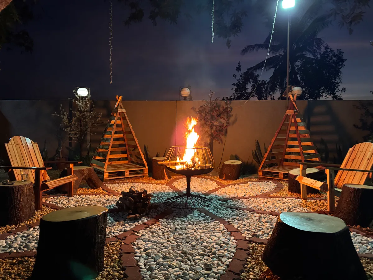 Guests enjoying Valley O'Ville's outdoor spaces